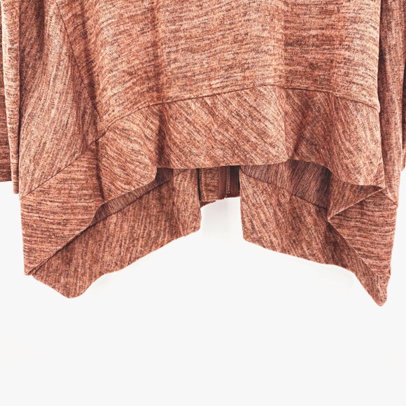 LOGO Zip Front Sharkbite Hem Cardigan - Picture 7 of 7